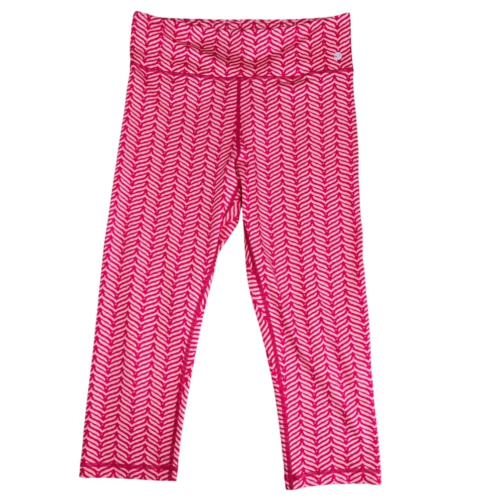 Vineyard Vines Performance Leggings Womens Size M Pink Whale Tail Print Yoga